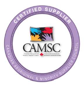 badge showing our company affiliation to the Canadian Aboriginal & Minority Supplier Council